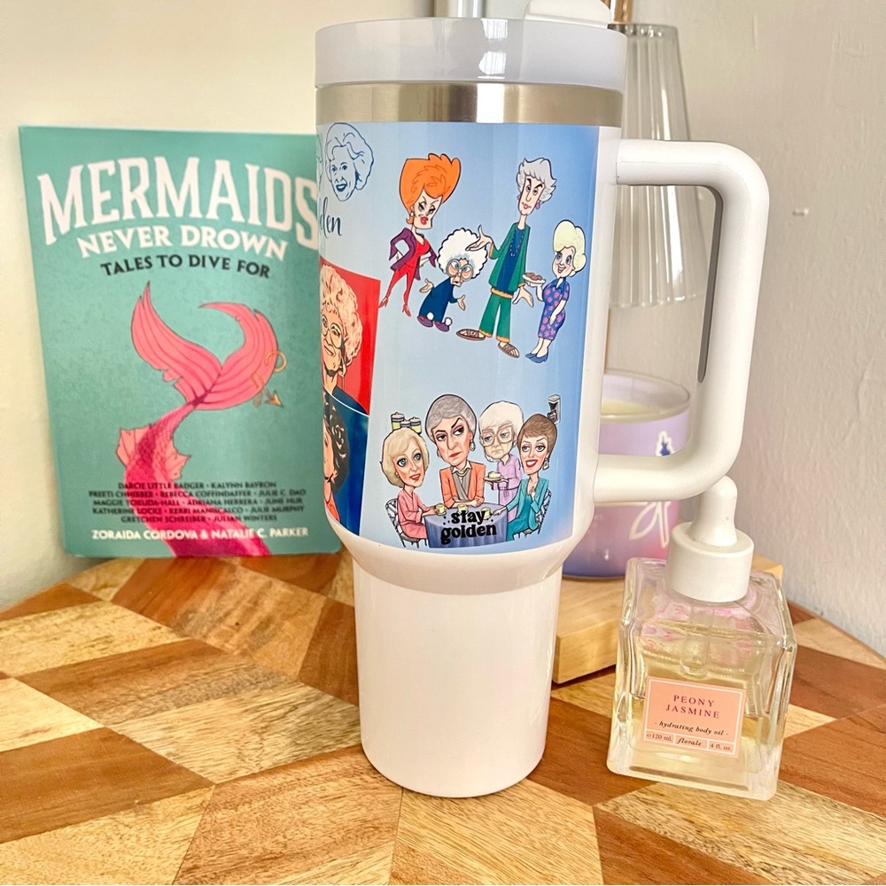 TV Show Golden Girls 40 oz Tumbler/Water bottle/Mug with handle and straw.Birthd - Picture 4 of 8